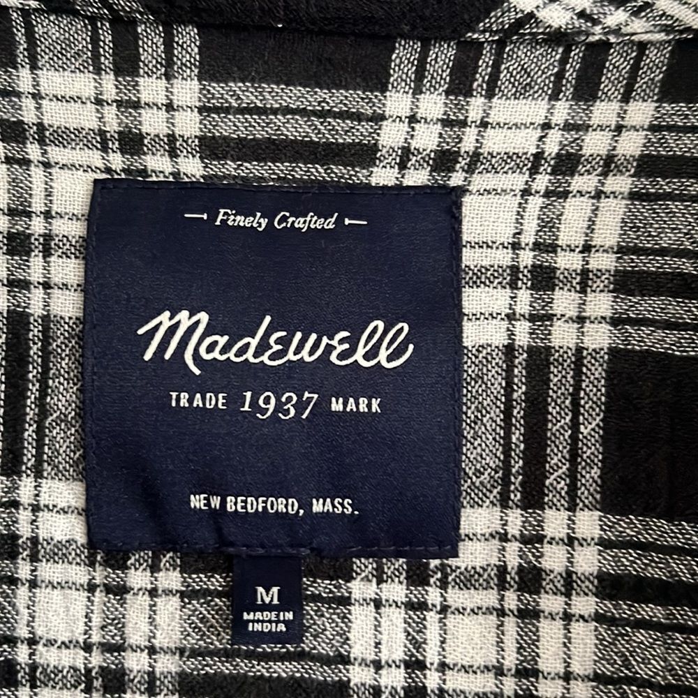 Madewell Openfront Plaid Overshirt M - image 2